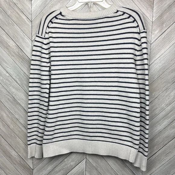 Jenni Kayne Cotton Cashmere Sweater Striped Women’s Small - Picture 2 of 7